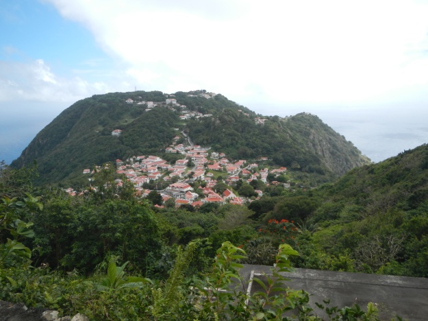 The villages perched atop Saba