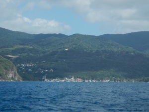 The  town of Deshaies in Guadeloupe
