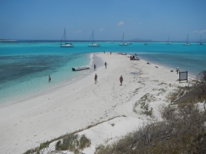 The pristine sandy atolls of the Tobago Cays